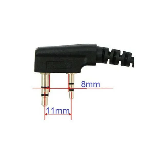 10pcs RETEVIS 2Pin Earpiece Walkie Talkie Headset For KENWOOD BAOFENG UV-5R BF-888S H777 RT7 For QUANSHENG for PUXING for TYT