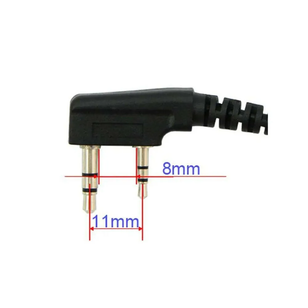 10pcs RETEVIS 2Pin Earpiece Walkie Talkie Headset For KENWOOD BAOFENG UV-5R BF-888S H777 RT7 For QUANSHENG for PUXING for TYT