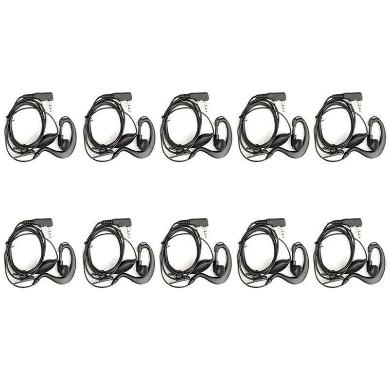 10pcs RETEVIS 2Pin Earpiece Walkie Talkie Headset For KENWOOD BAOFENG UV-5R BF-888S H777 RT7 For QUANSHENG for PUXING for TYT