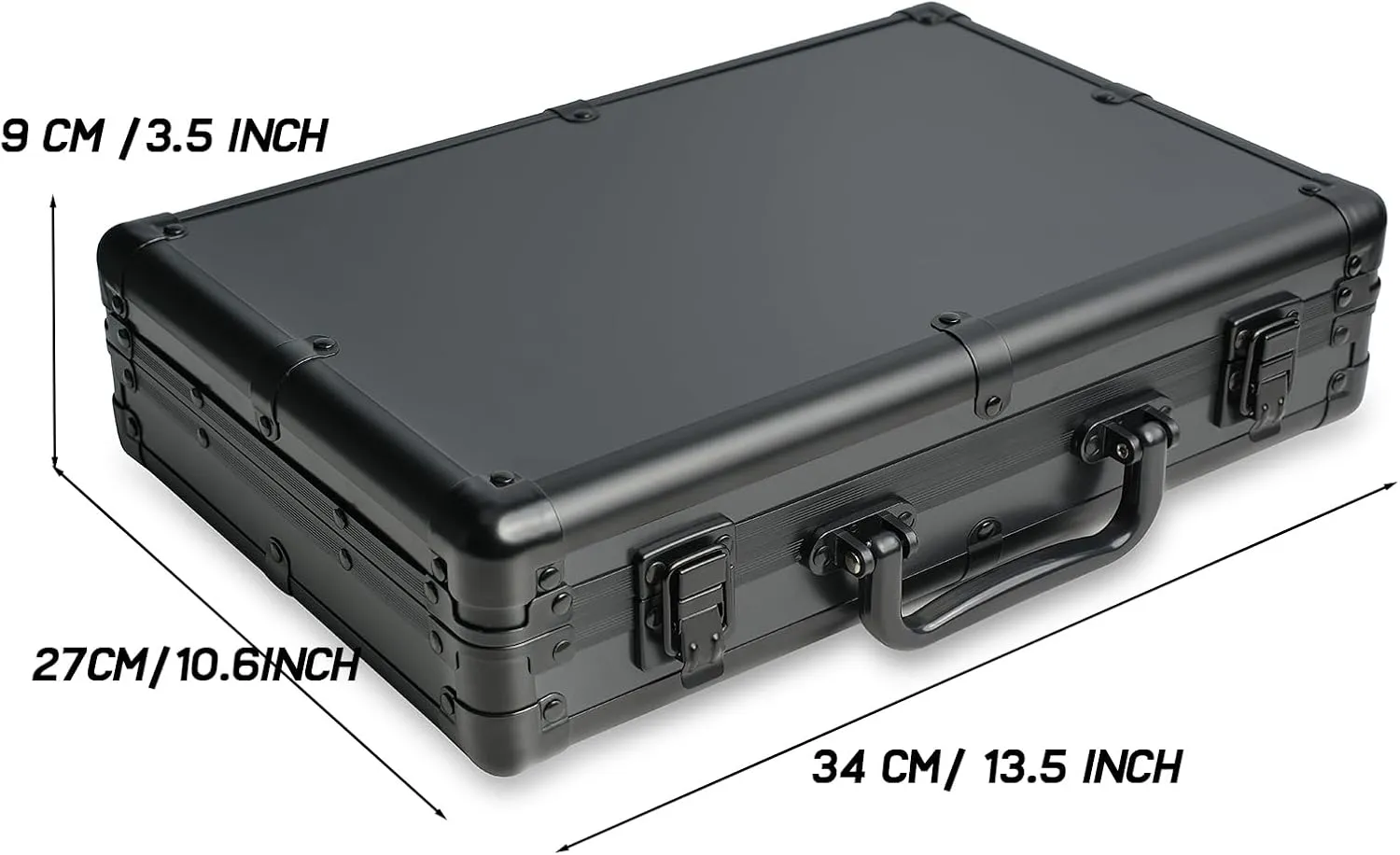 15 slots Watch organizer Case, Aluminum watch storage box, hard watch travel box, padded case for watch display and organization