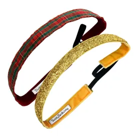 2 Pack | Holiday | Christmas Wrap It Up | Viva Diva Gold | 5/8 Inch
