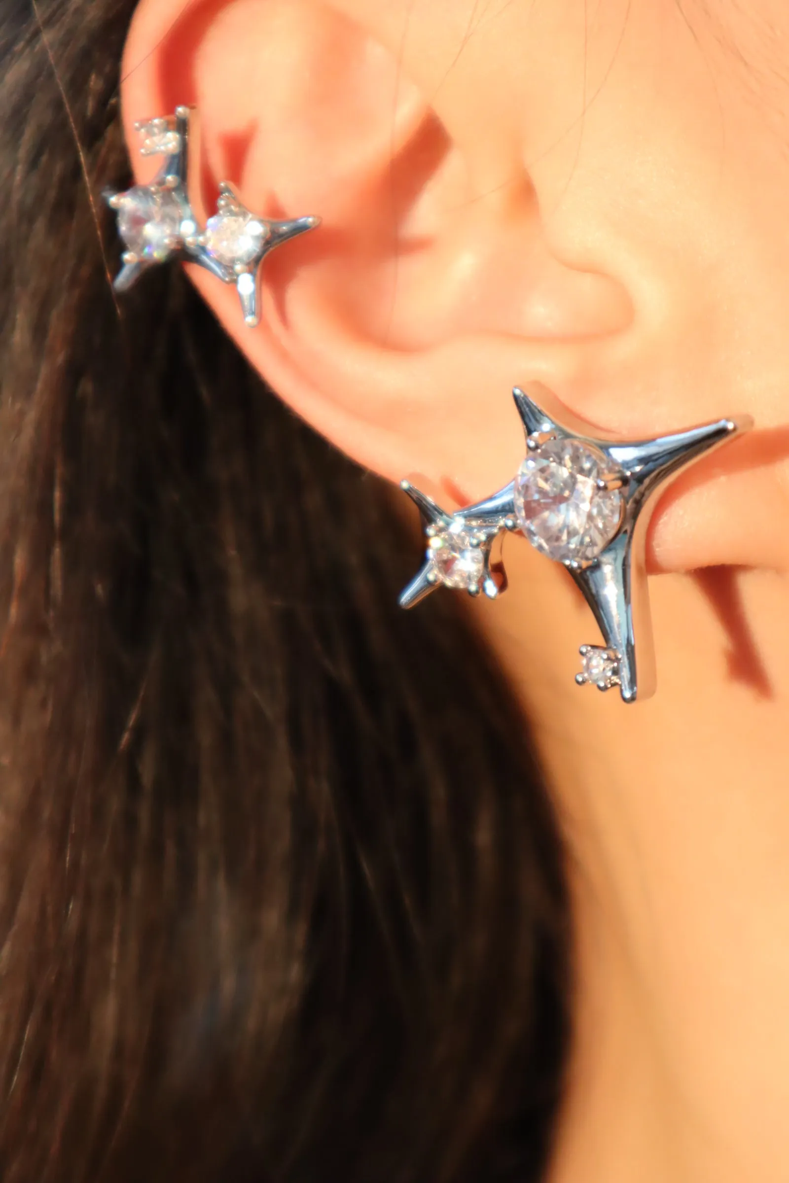 3 in 1 Gemstones Earring   Ear Clip