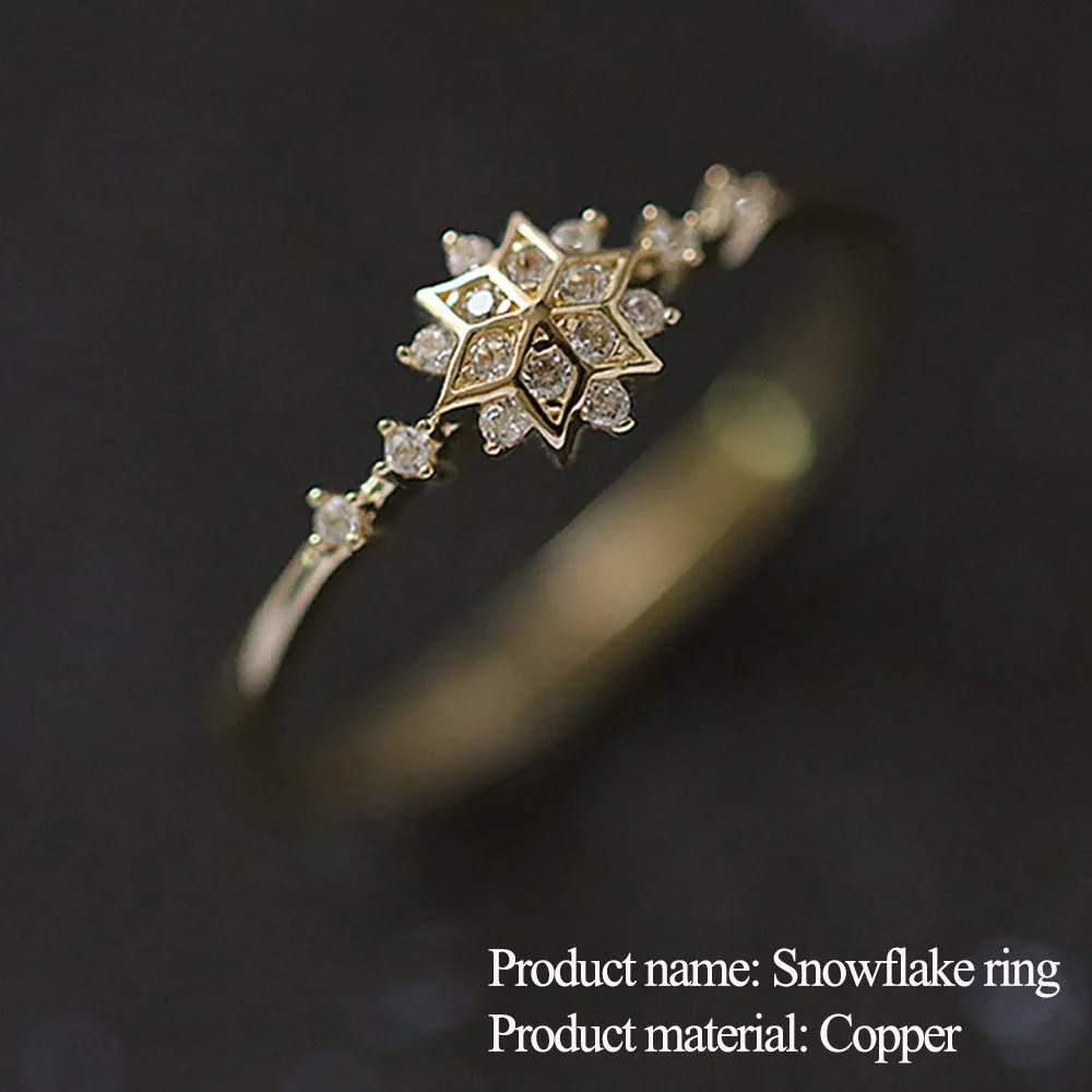 4FunGift® Snowflake Ring High Quality Jewelry Gift For Her