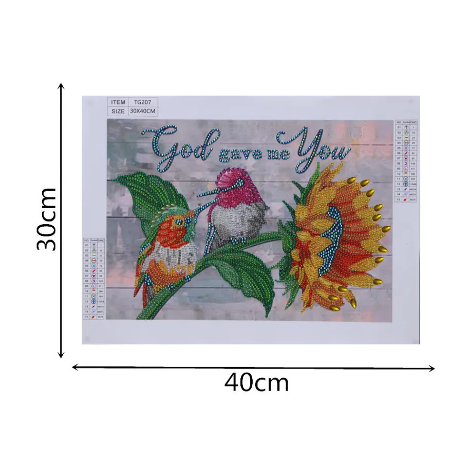 5D DIY Special Shaped  -Bird 30*40CM