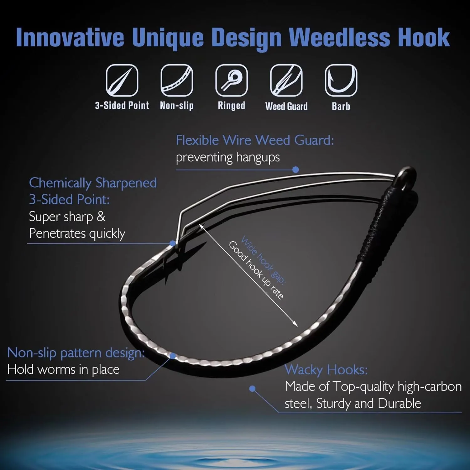8PCS Ready Tied Drop Shot Rigs for Bass Fishing Drop Shot Hooks Fishing Rig with Drop Shot Weights 1/4OZ 3/8OZ Swivel Fluorocarbon Fishing Line Weedless Hooks 1/0 2/0