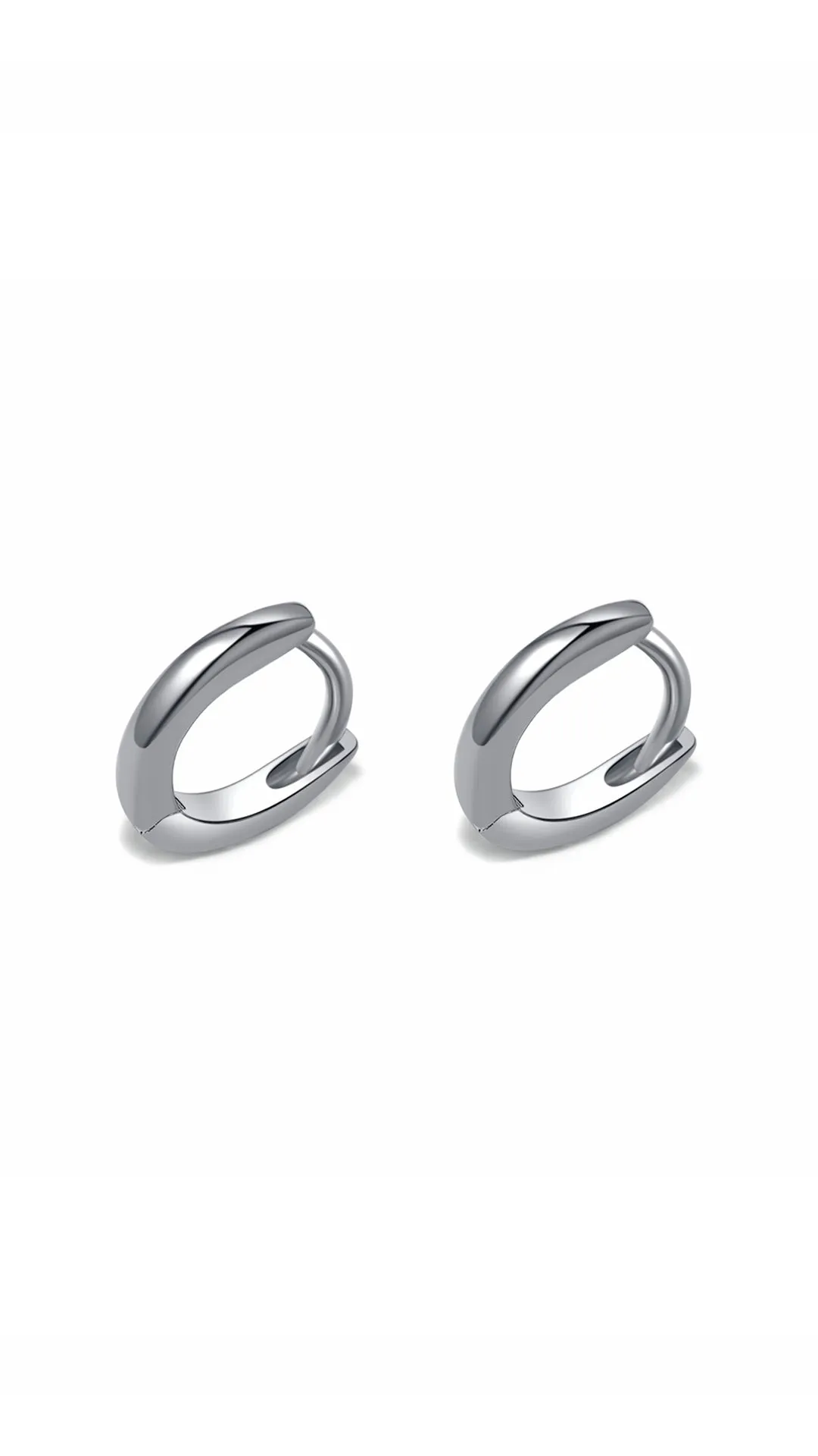 Alix Nude Huggie White Gold Plated