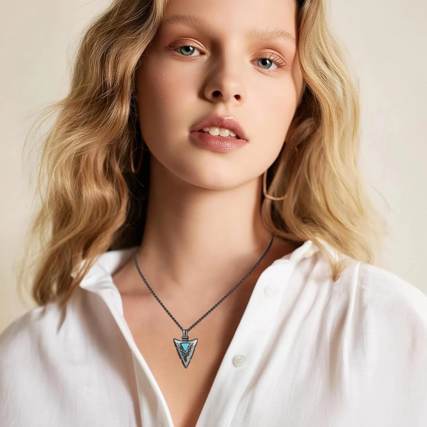 Arrowhead Necklace 925 Sterling Silver Arrow Pendant Necklace Jewelry Gifts for Men Women