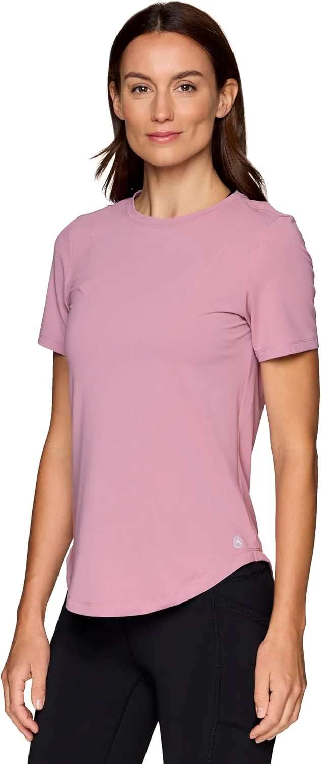 Avalanche Short Sleeve Sun Shirt with Zipper Pocket for Women, Lightweight Quick Dry Mesh T-Shirt with UPF 50  Protection
