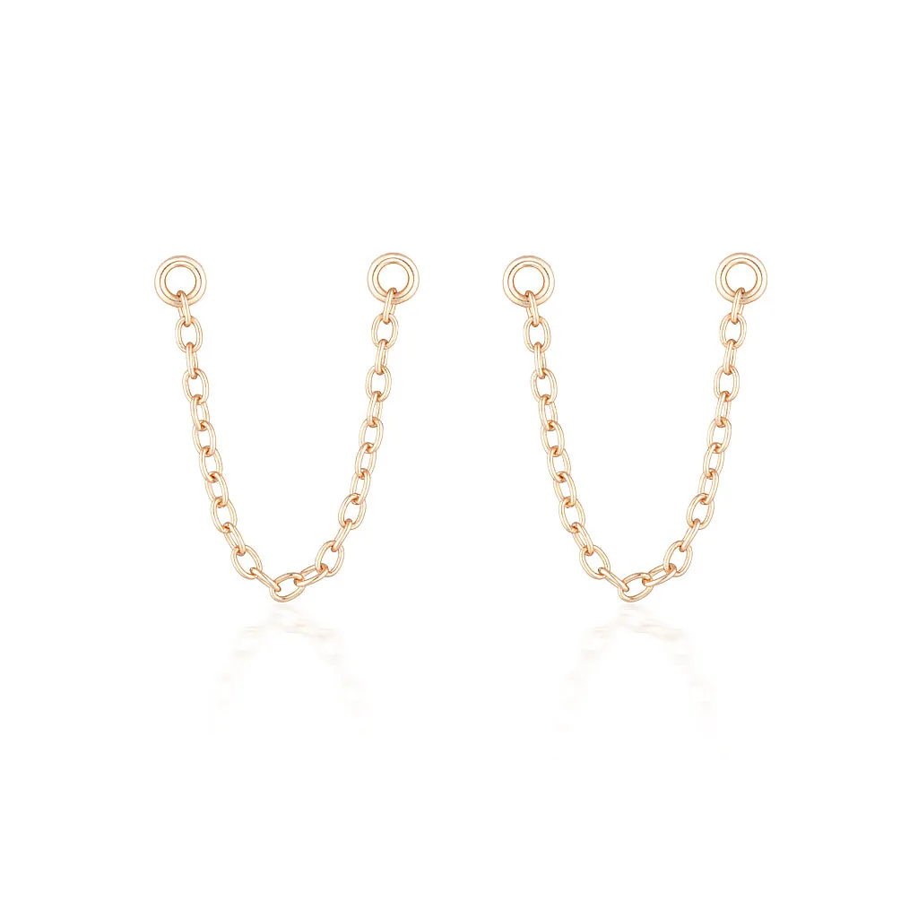 Bel Earring Chain Rose Gold