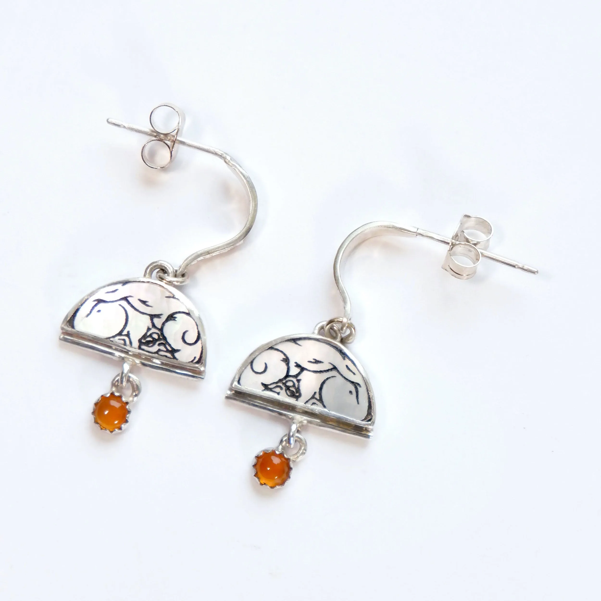 BOMBELLI . BABY . Half Moon Jewel Drop Earrings