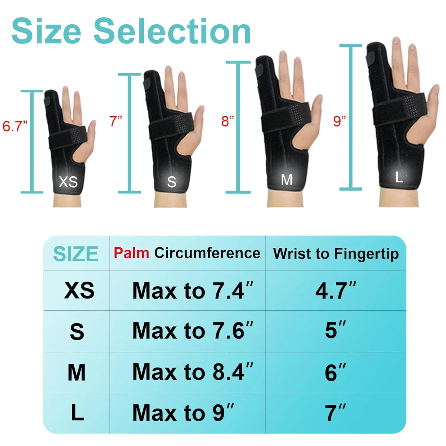 Boxer Break Metacarpal Splint Brace - 4th or 5th Finger Splint Support (Small)