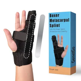 Boxer Break Metacarpal Splint Brace - 4th or 5th Finger Splint Support (Small)