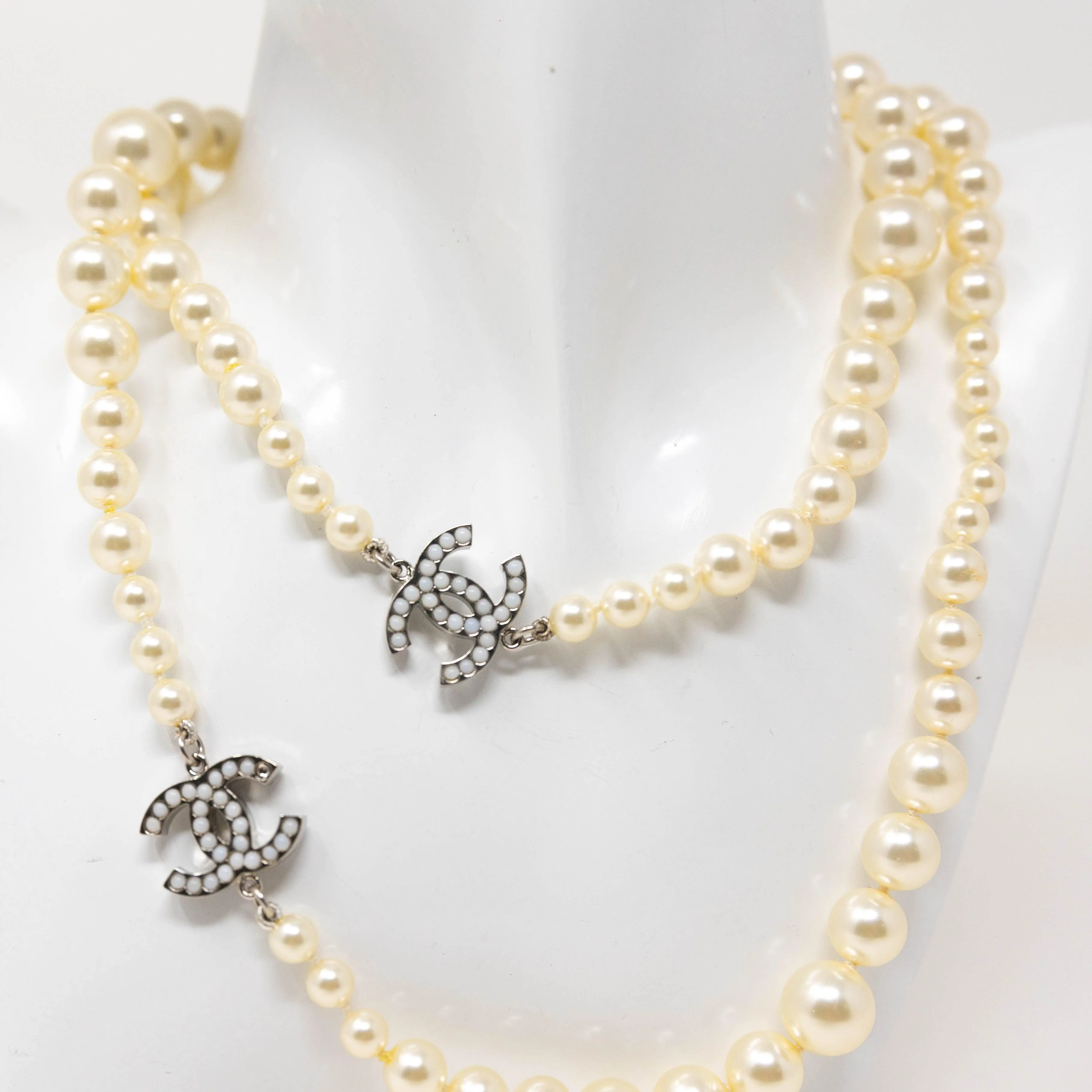 Chanel Pearl CC Long Necklace