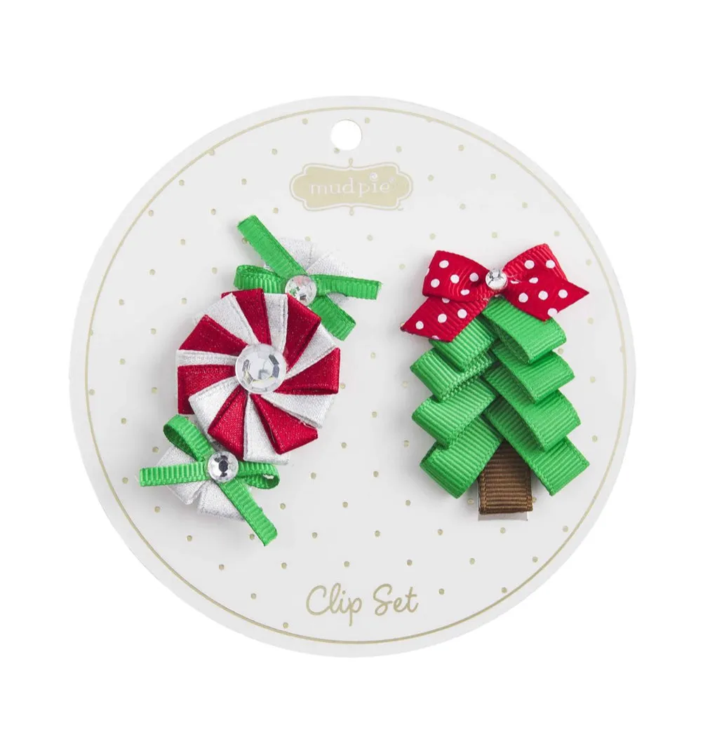 Christmas Hair Clip Set - Select Style
