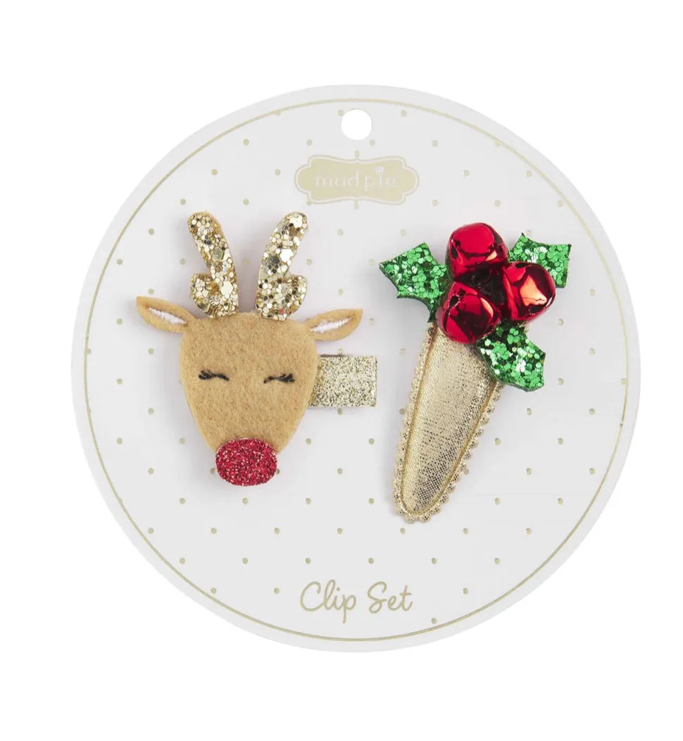 Christmas Hair Clip Set - Select Style