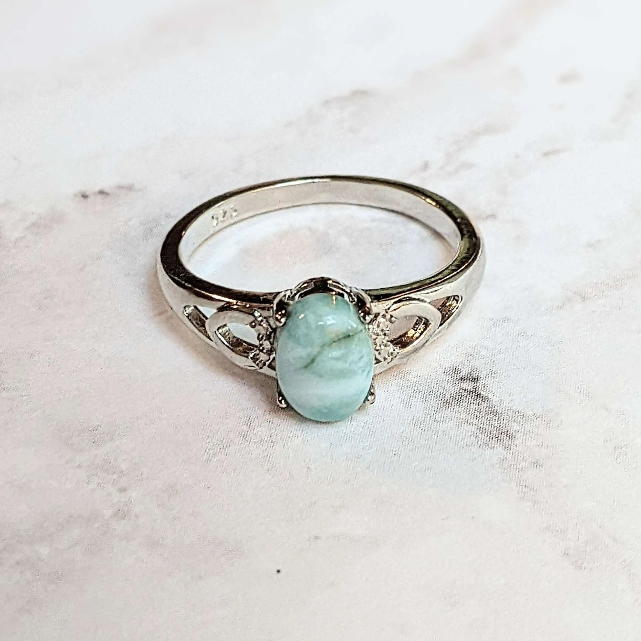 Dominican Larimar Ring - Size 9