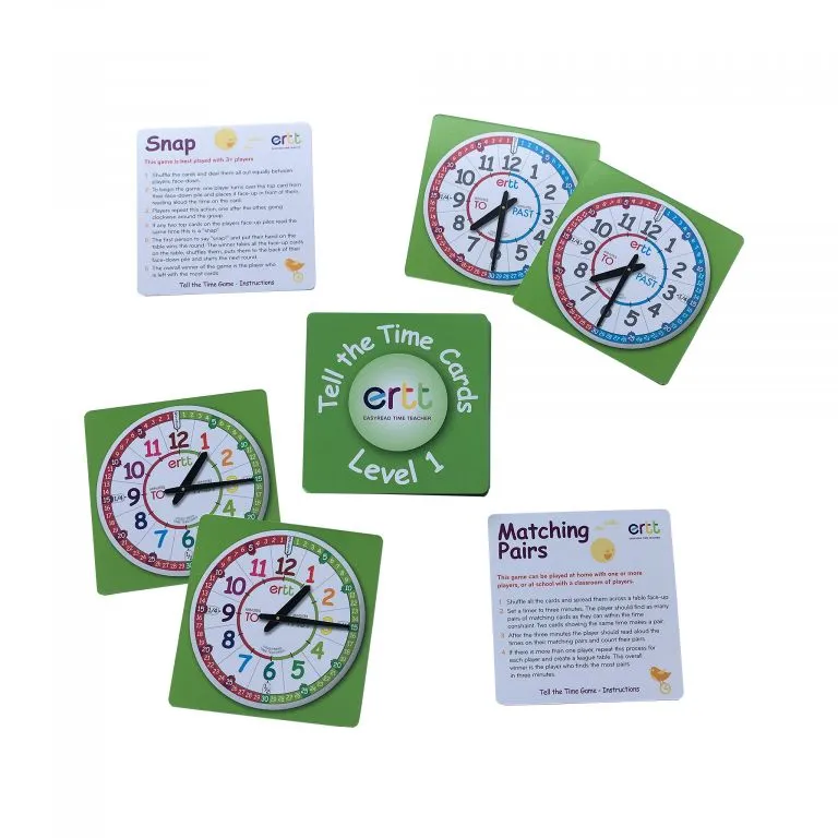 Easy Read Time Teacher - Game Cards