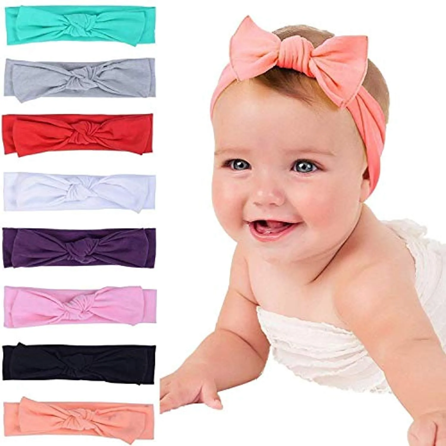 Electomania Baby Girl's 8-in-1 Hair Bands Set (Random Colour)