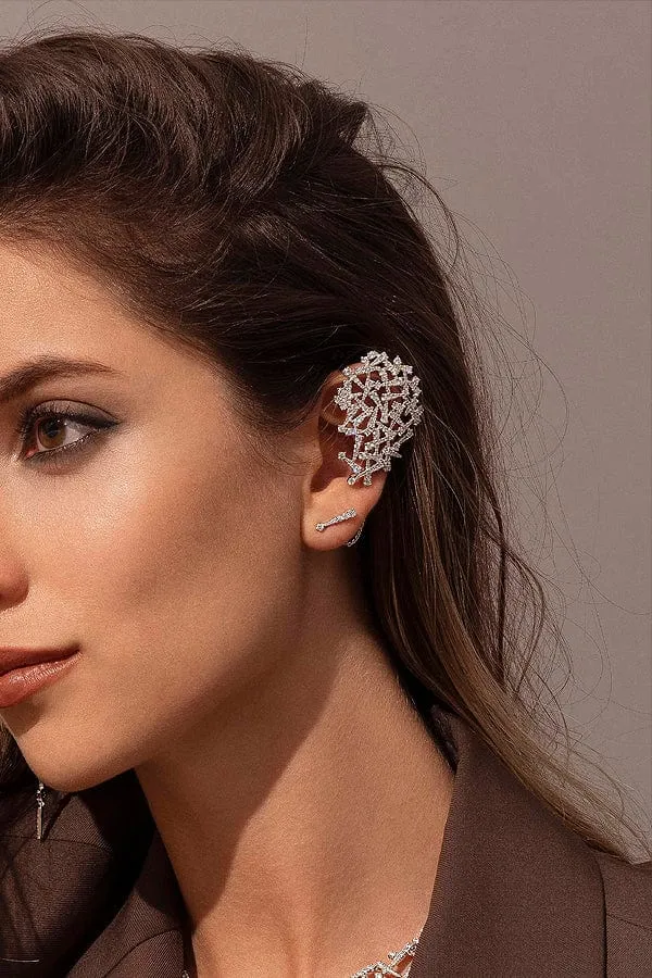 Festival Ear Cuff and Studs with Chain