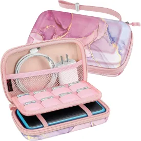 FINTIE Carrying Case for Nintendo New 2DS XL LL / New 3DS / 2DS / 3DS XL LL, Protective Hard Shell Portable Travel Cover Pouch with Game Card Slots & Inner Pocket, Dreamy Marble