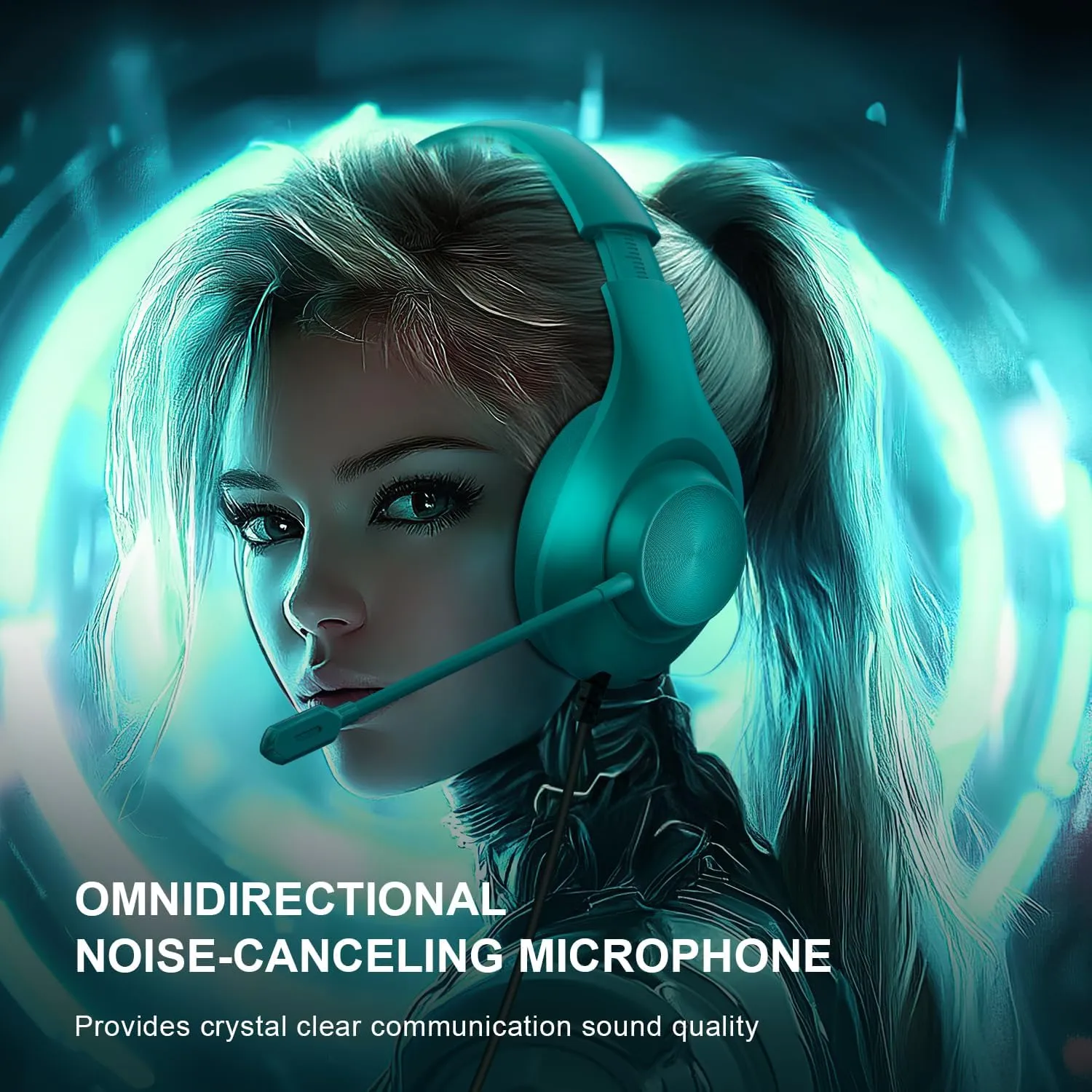 Gaming Headset for PS5 PS4 PC, Wired Headsets with 7.1 Surround Sound, H-7 Gaming Over Ear Headphones with Noise Cancelling Flexible Mic Memory Earmuffs, for PC/PS5/PS4/XboxSeries X/S/SwitchGreen