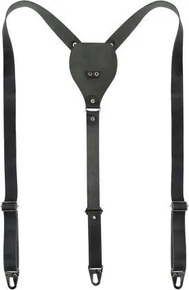 Hide & Groom, Drop-Shaped Suspender with Adjustable Size Straps for Men, Full Grain Leather, Handmade