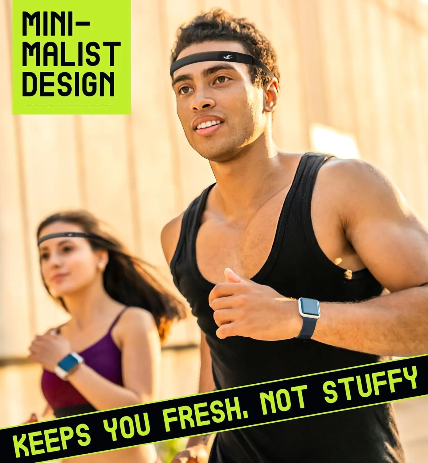 HiRui Sports Silicone Sweatband, Headband with Sweat-Guiding Channels Away from Eyes, Soft and Flexible, Universal Fit with Elastic Strap, Helmet-Compatible