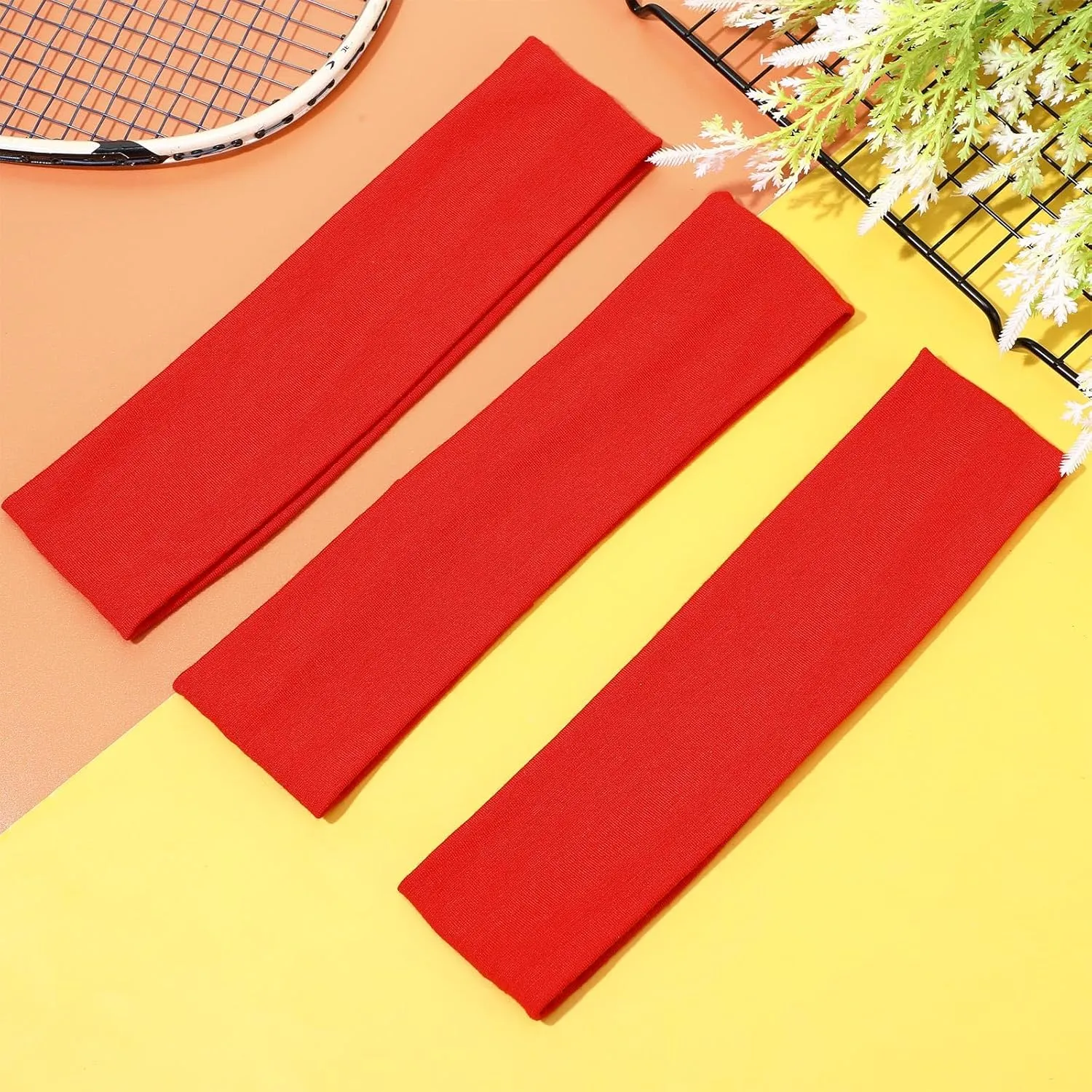 Hotop 30 Pcs Sport Headbands for Women Non Slip Stretchy Soft Fabric Elastic Sweatbands Bulk for Yoga DIY Team Gifts