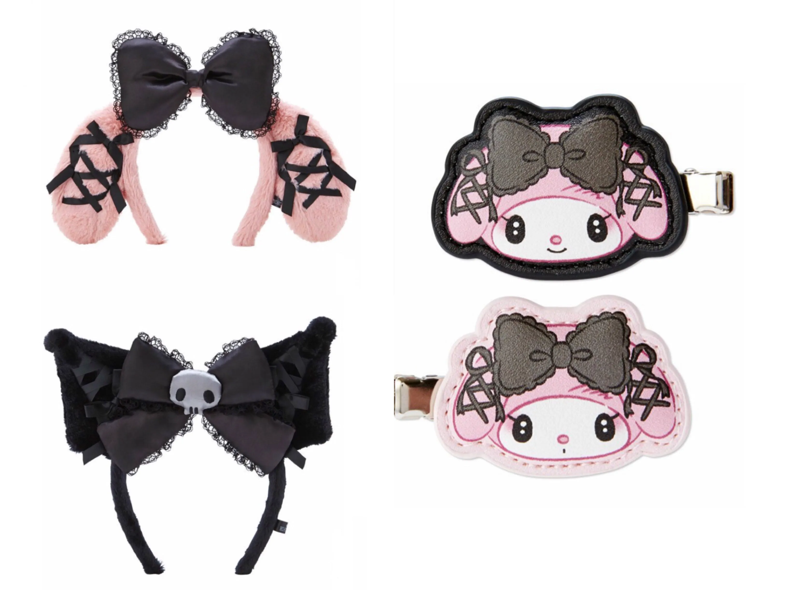 Kuromi / My Melody Clips / Headband (Midnight melochro)
