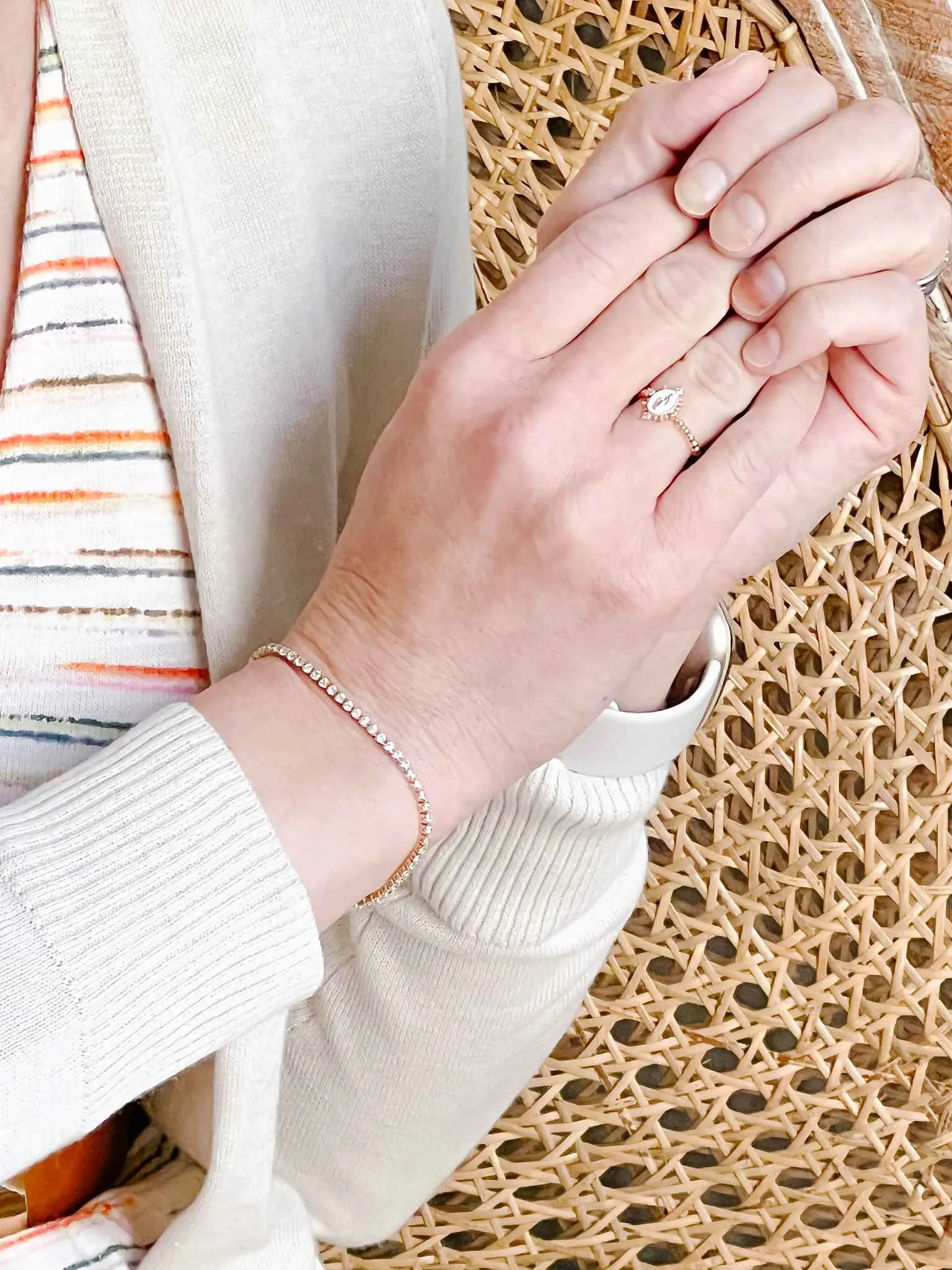 Lady Lourdes Ring- White