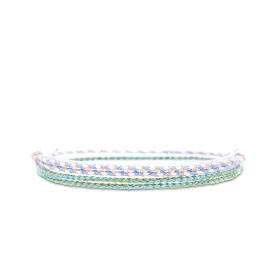 Made by Nami 2 Pcs Wave String Ankle Bracelets for Women Waterproof & Adjustable Thin Braided Anklet Surfer Boho Ankle Bracelet Set of 2 Beach Accessories (Lilac & Green)