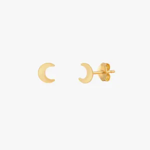 Mini Moon Stud Earrings