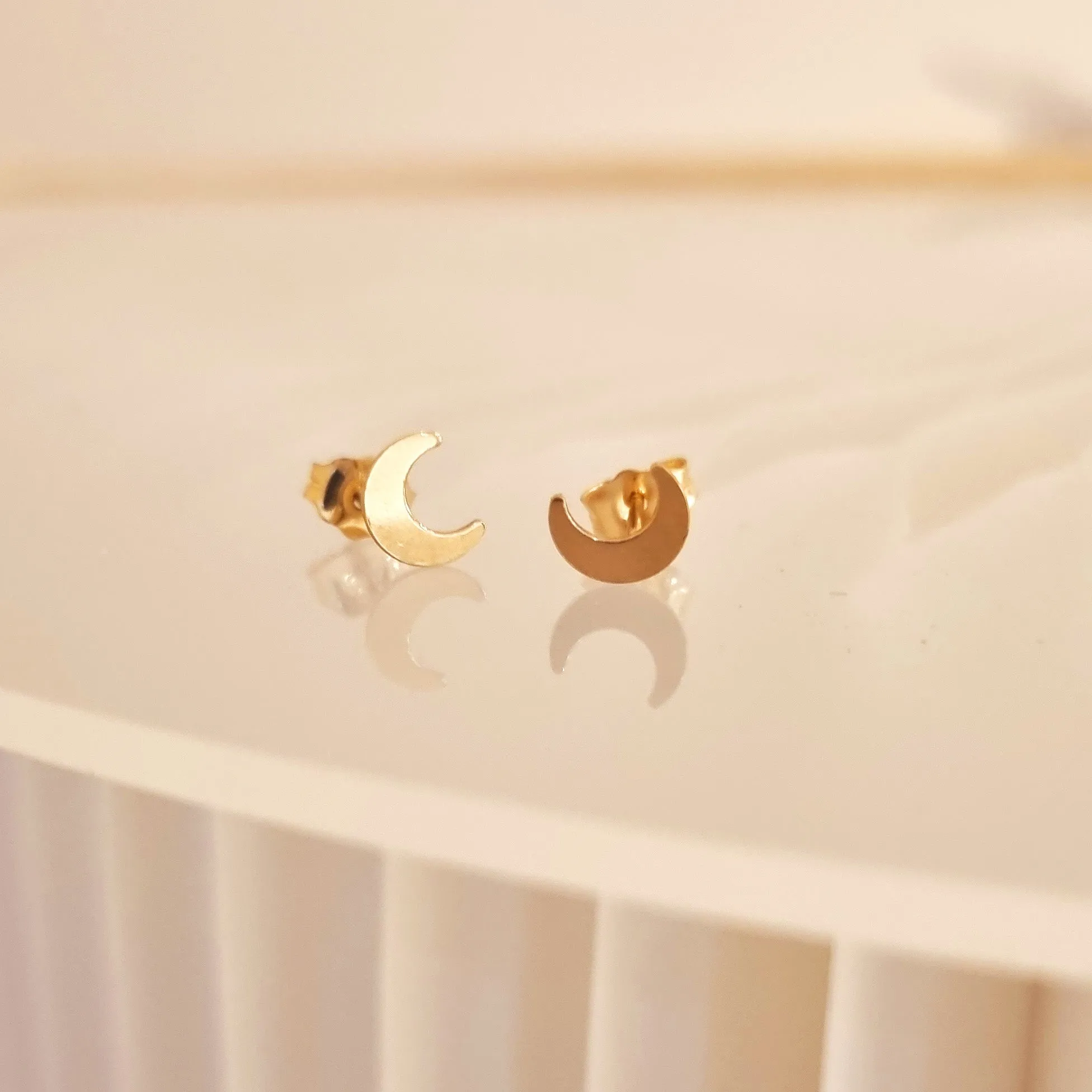 Mini Moon Stud Earrings