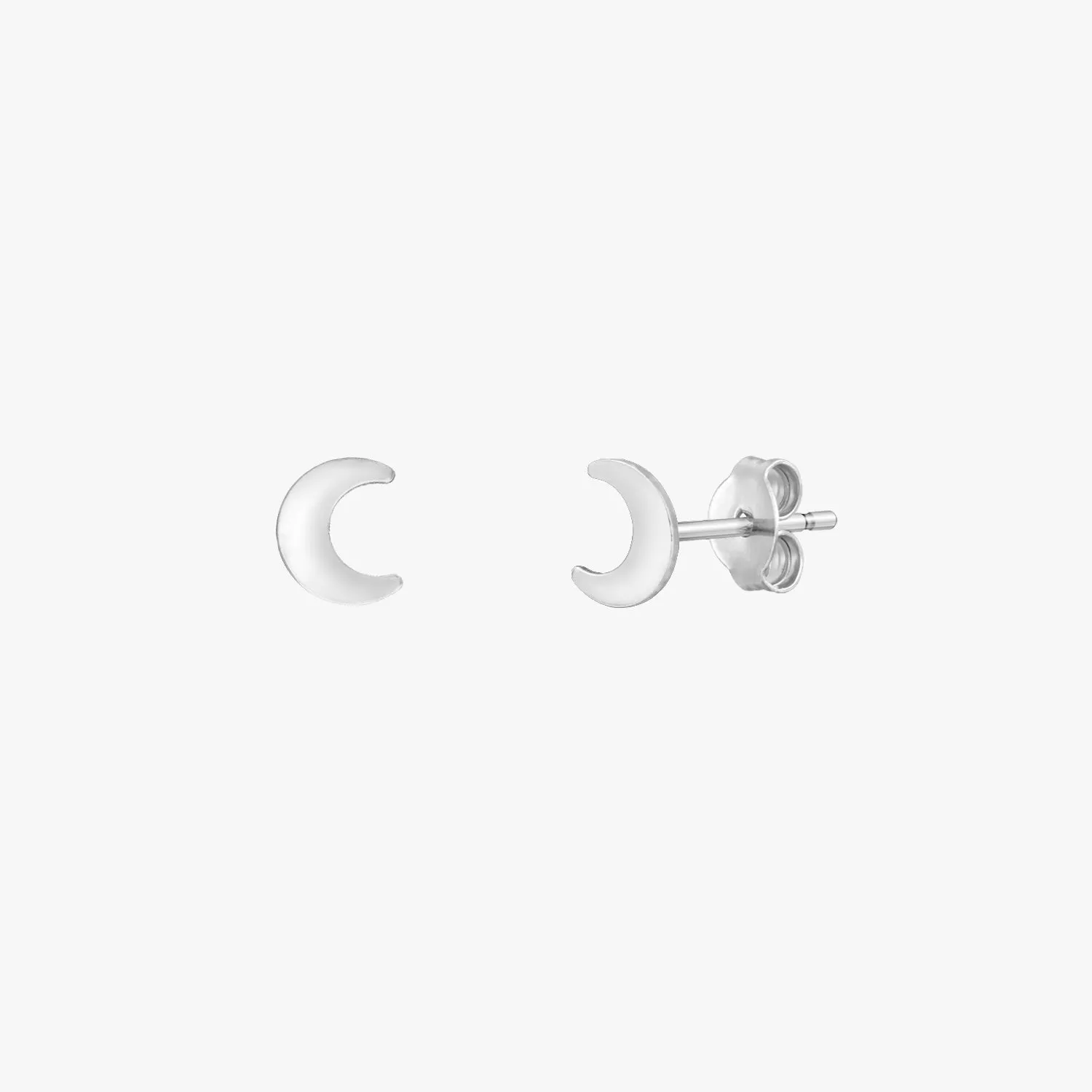 Mini Moon Stud Earrings