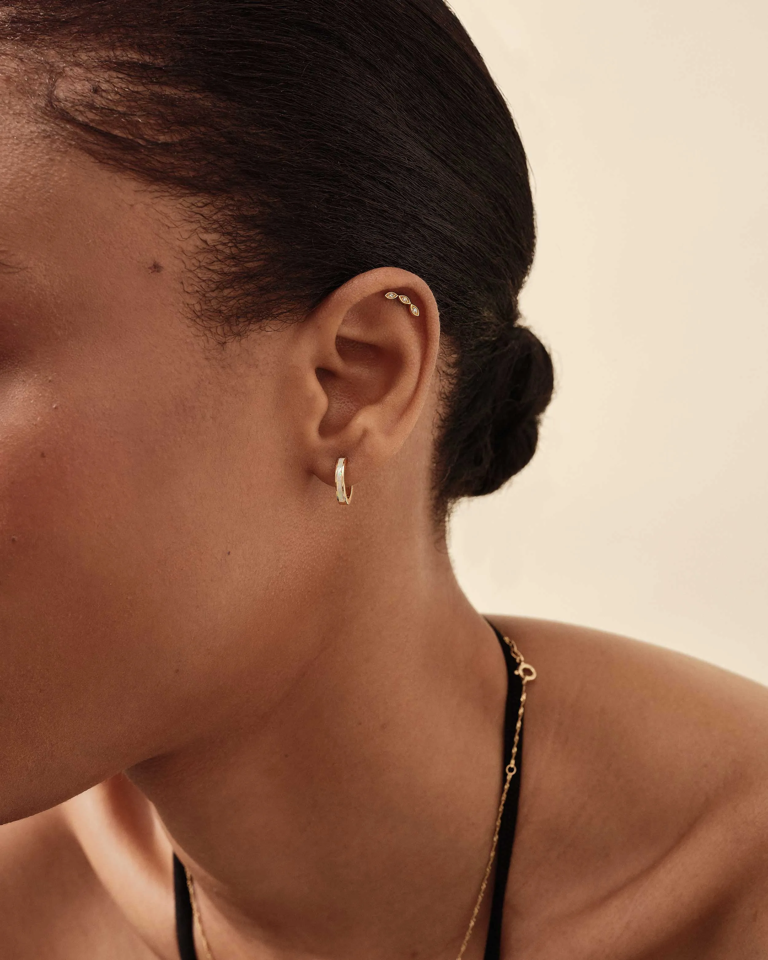 Opal Huggie Earrings