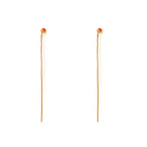 Orange Carnelian Volta Earrings