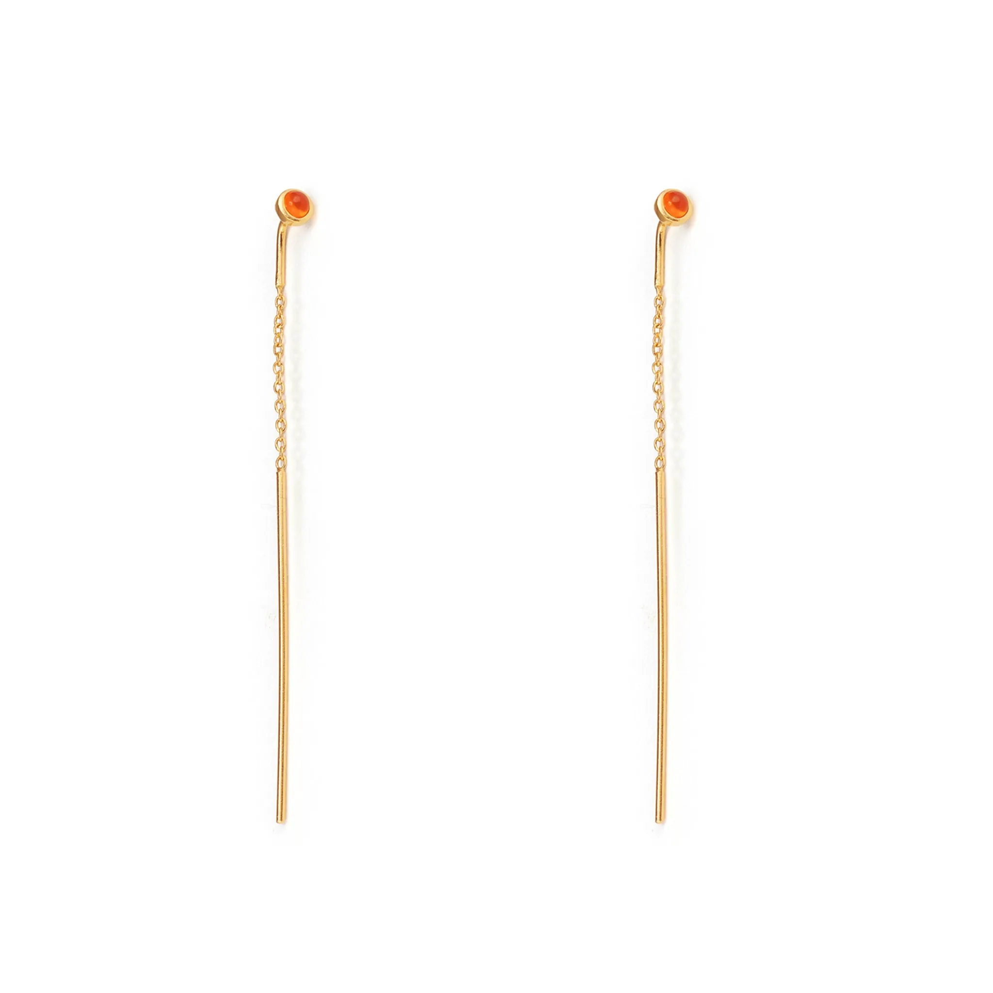 Orange Carnelian Volta Earrings