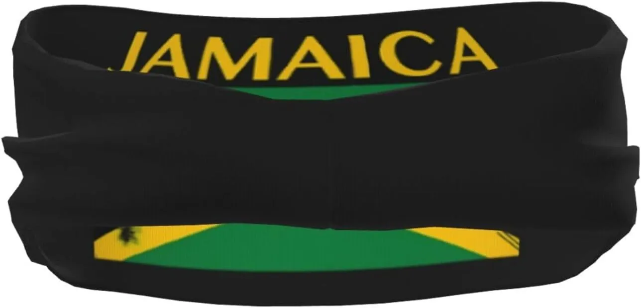 Retro Jamaica Flag Headbands Women Men Jamaican Flag Sweatbands Sport Headbands for Hiking,Cycling, Running,Tennis