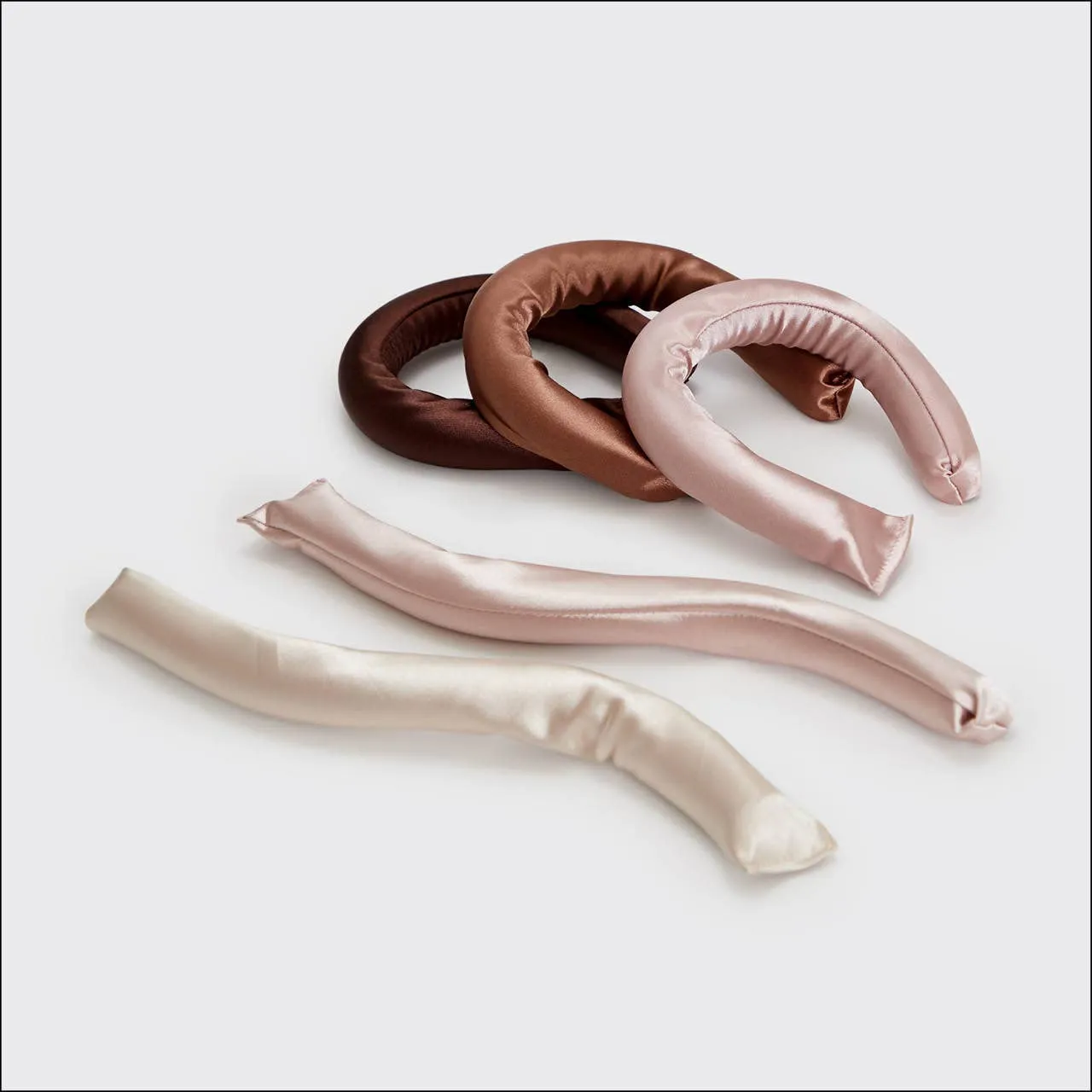 Satin Wrapped Heatless Curls Flexi Rods - 6pc Set