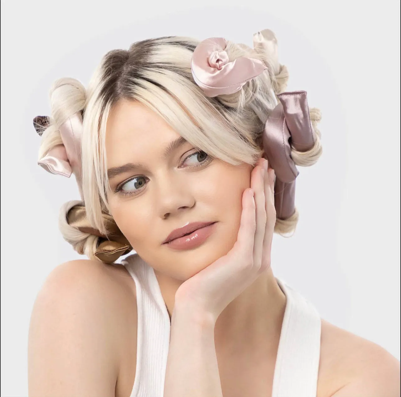 Satin Wrapped Heatless Curls Flexi Rods - 6pc Set