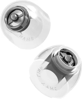 Shanling SE100 Invisble Medical Silicone Ear Tips (S/M/L Sizes) - Noise Isolating Ergonomic Eartips for IEMs, Designed for Audiophiles & Musicians (Transparent, Large)