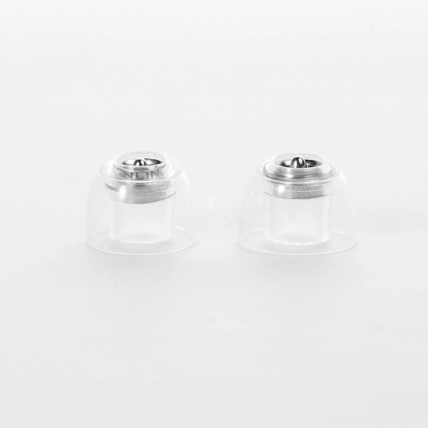 Shanling SE100 Invisble Medical Silicone Ear Tips (S/M/L Sizes) - Noise Isolating Ergonomic Eartips for IEMs, Designed for Audiophiles & Musicians (Transparent, Large)