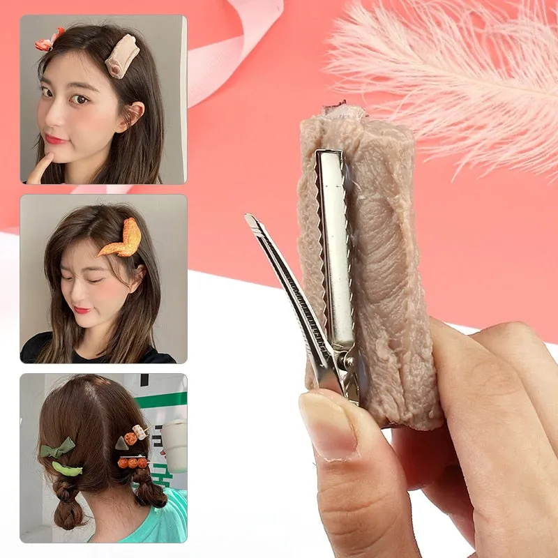 Silicone Food Hair Clips