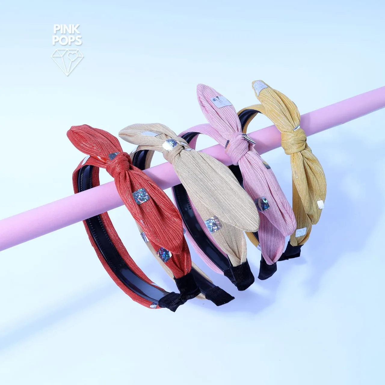 Sparkling Stone Knotted Hairbands