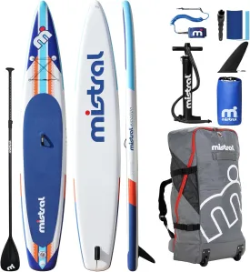 Stand Up Inflatable Paddle Board Racing & Touring Board 13'2"/ 14' Race Board, Backpack with Wheels, Durable ISUP for Youth & Adult, w/Premium SUP Accessories