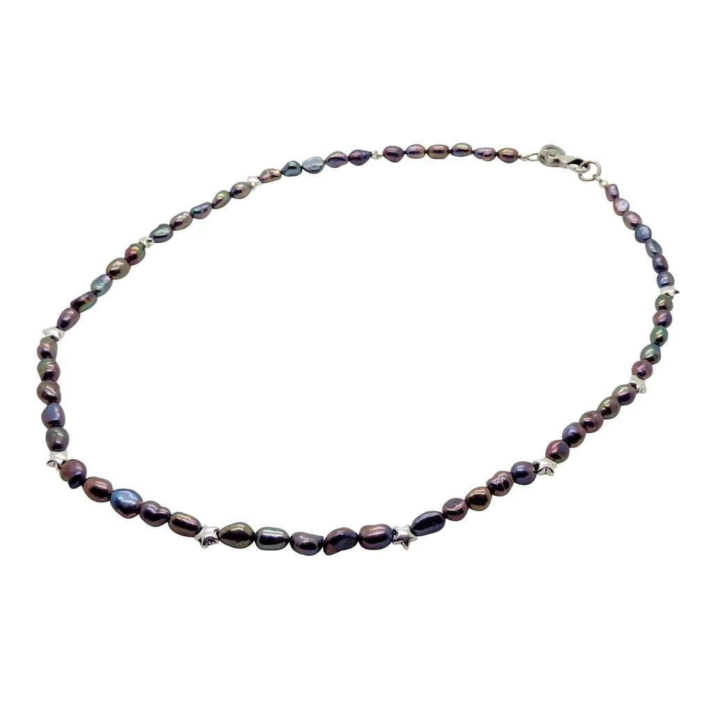 Star Charm Peacock Pearl Necklace