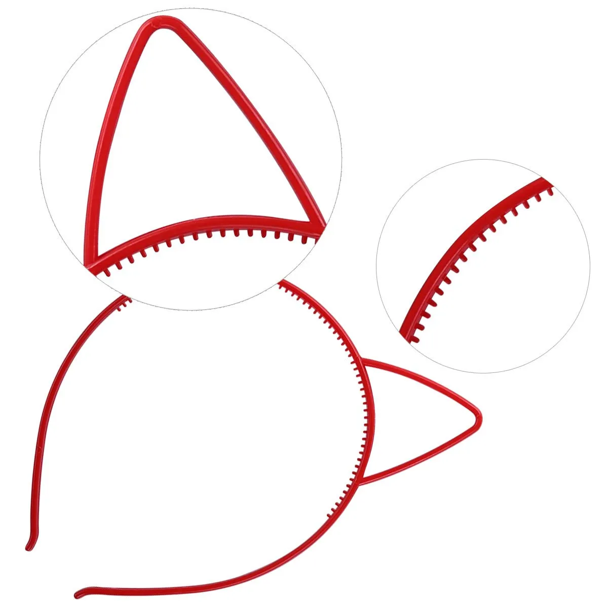 Tbestmax 24 Cat Ear Headbands Plastic Hairbands Hair Hoops Party Costume Daily Decorations Bunny Cat Bow Headwear Accessories for Women Girls Daily Wearing and Party Decoration