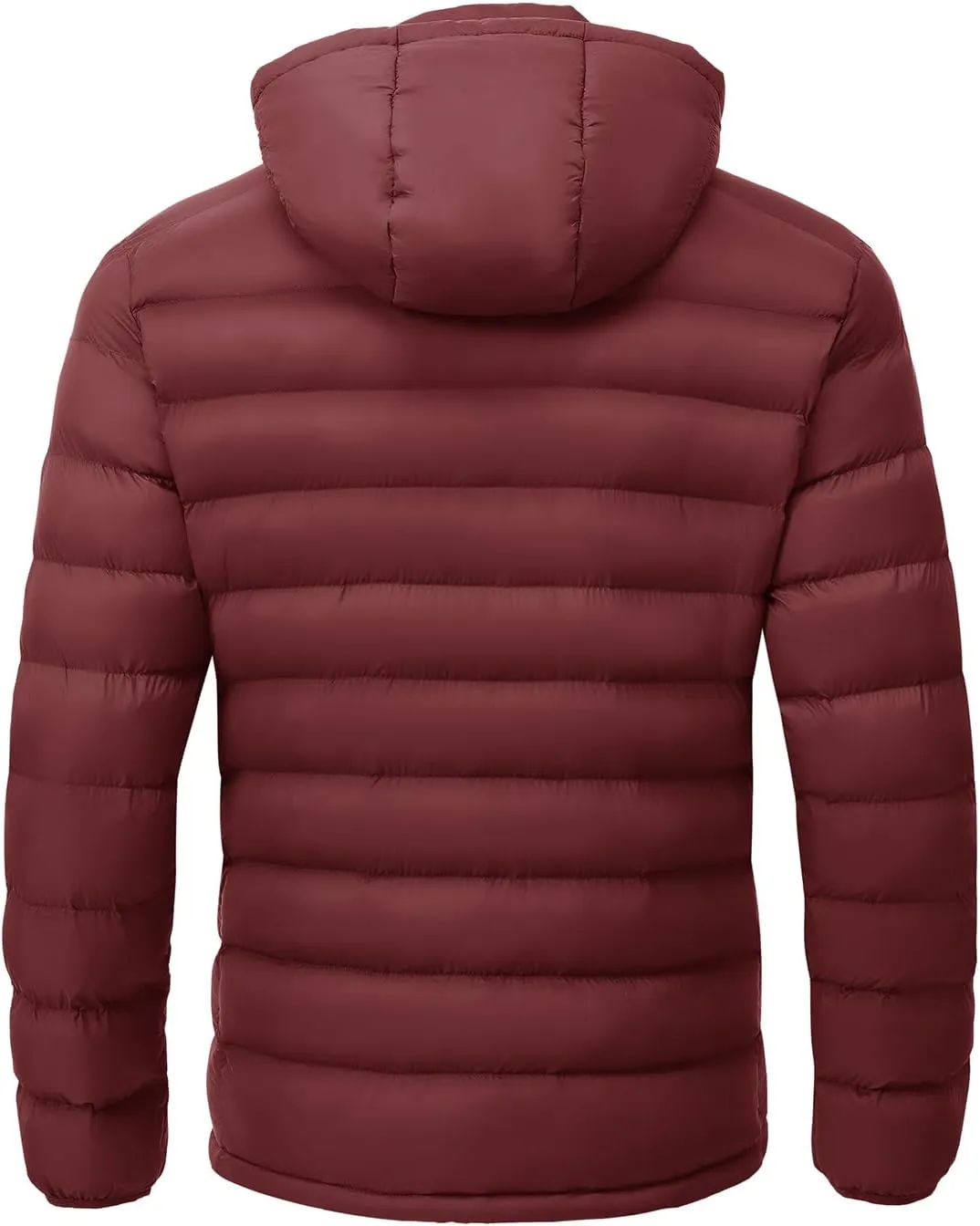 TBMPOY Men's Lightweight Puffer Jackets Detachable Hood Water-Resistant Casual Winter Coat Hooded Insulated for Travel Ski