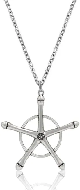 Uryuu Quincy Cross Necklace - Ichigo Zangetsu Charm Soul Reaper License Keychain - Anime Gift for Men Women