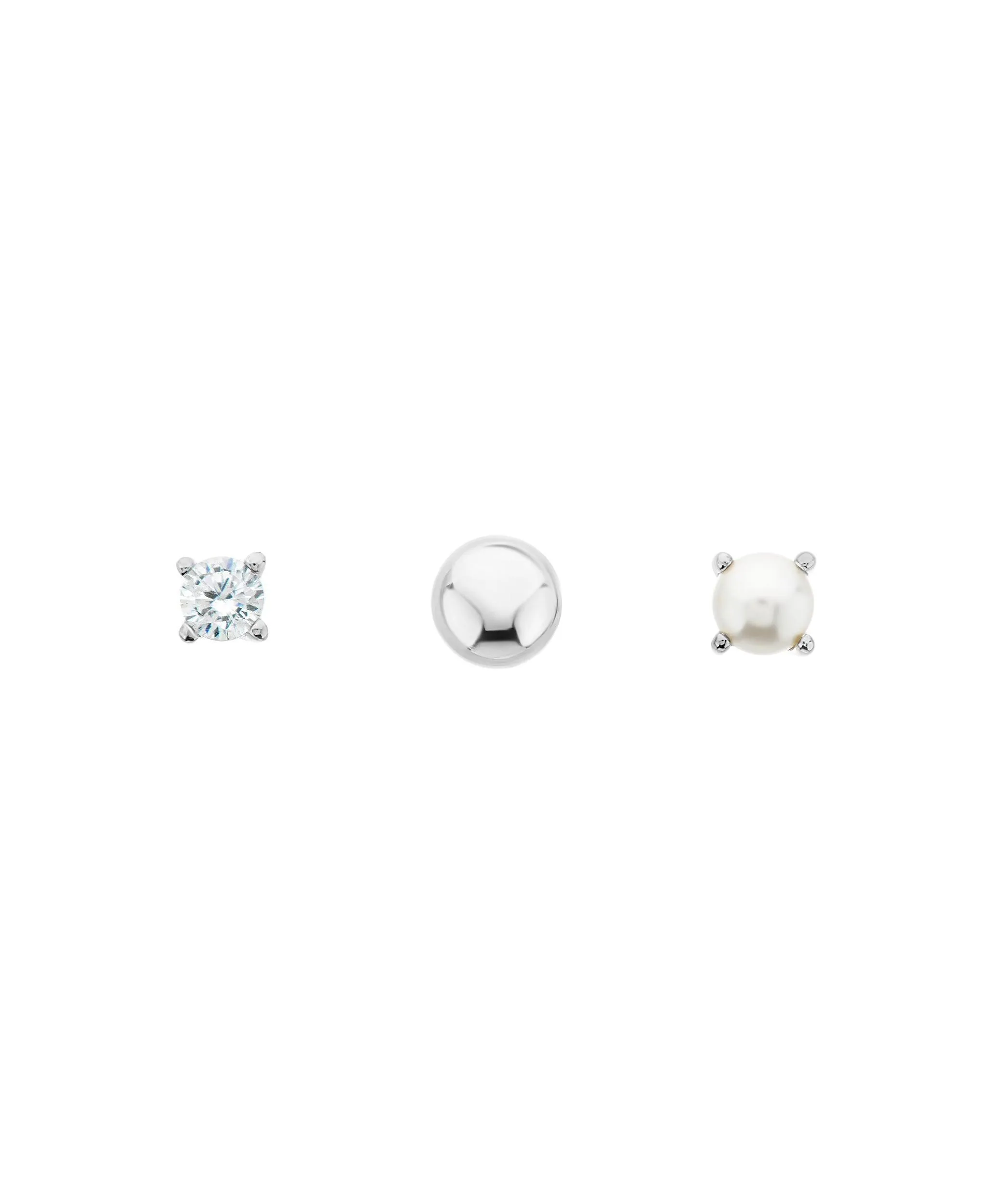 Vision Studs Set Silver Plated